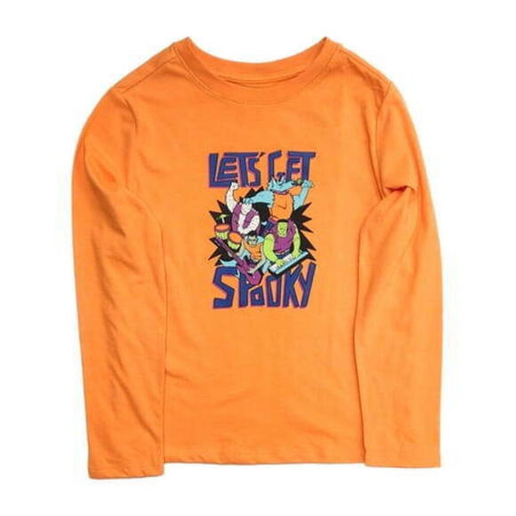 Orange Lets Get Spooky Halloween Tee T-Shirt | Cat & Jack | X Large (14) - Picture 8 of 8